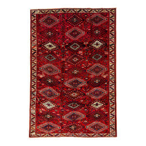 6 X 9 Vintage Persian Shiraz Handmade Wool Rug