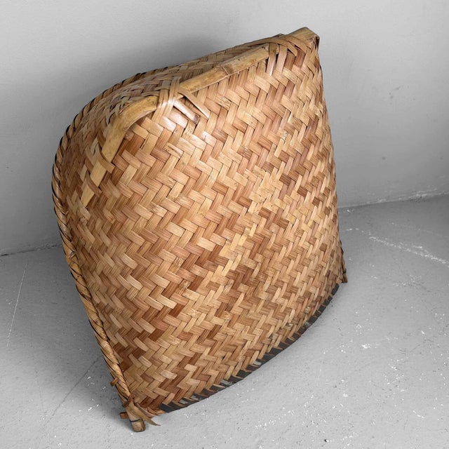 Shōwa Japanese Furuimi Woven Harvest Basket, 1950s For Sale - Image 10 of 12