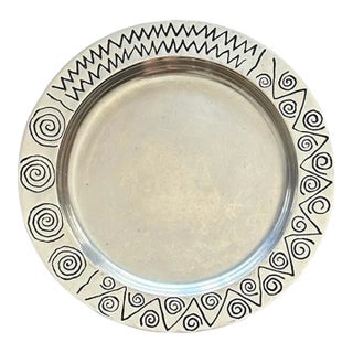 Vintage Wilton Armetale Round Serving Plate For Sale