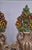 Matching pair of vintage HOMCO wall sconces (mold 4104) in a fluted urn design with a cream and ivory finish, topped with...