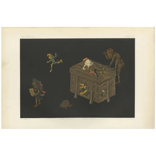 Grotesque Fantasies in Vibrant Detail, 1884, Paper For Sale
