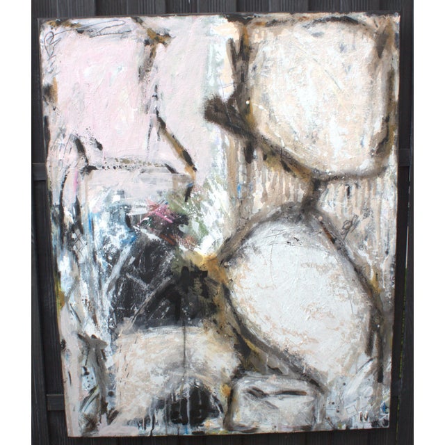 Membrane. The original painting is created in mixed media using oil acrylic and textured paste on canvas. The work was...
