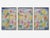 Paul Klee triptych wall art featuring three colorful abstract architectural prints adapted from Theater-Mountain-...