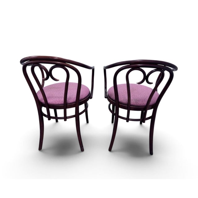 Mid 20th Century Pair of Bentwood Armchairs in the Style of Thonet For Sale - Image 5 of 14