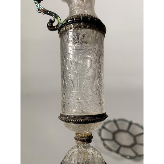 19th Century Rock crystal ewer attributed to Hermann Böhm in the Viennese Renaissance style For Sale - Image 11 of 12