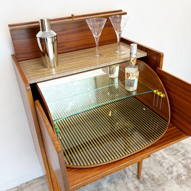 Metamorphic Walnut Cocktail Cabinet from Cox & Cox Ltd., 1950s For Sale - Image 4 of 17