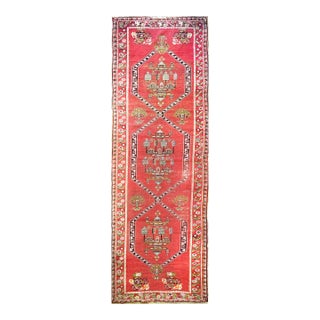 Antique Turkish Village Runner, 3'6" × 10'10" For Sale
