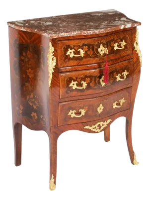 19th Century French Louis Revival Dresser in Walnut Marquetry