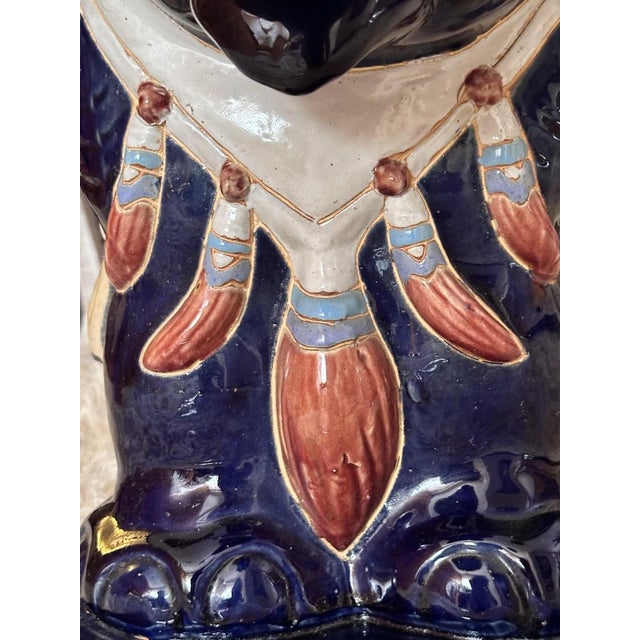 Glazed Terracotta Elephant Stool or Planter, 1960s For Sale - Image 10 of 17