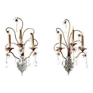 1950s Maison Bagues Wall Sconces - a Pair For Sale