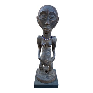 Antique Baule Female Tribal Figure Côte D’Ivoire, West Africa For Sale