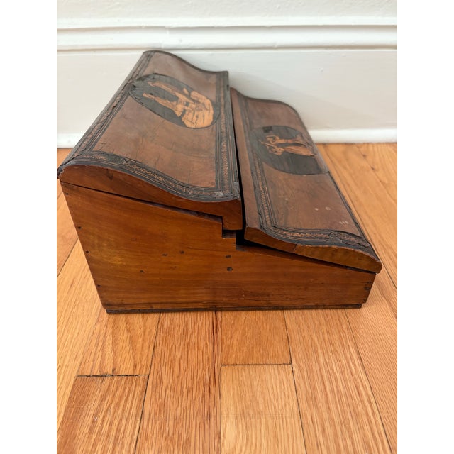 French Mid 19th Century French Secretare/Travel Desk With Olive Wood Inlays For Sale - Image 3 of 8