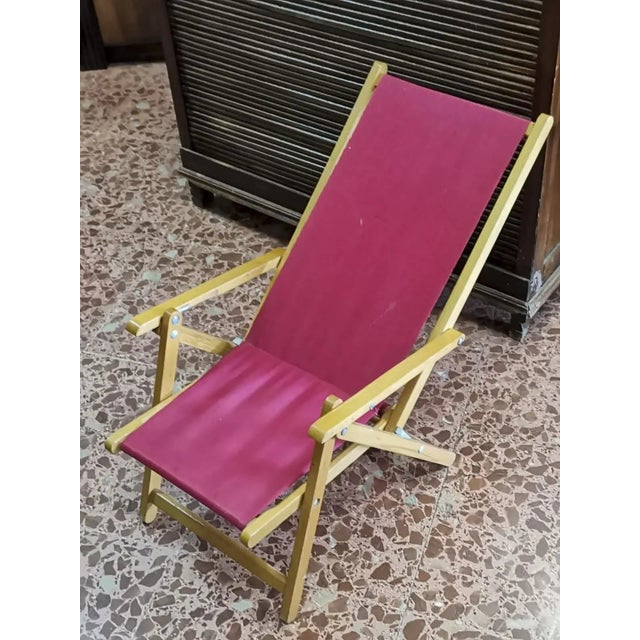 1960s Italian Children's Beach Chair, 1960s For Sale - Image 5 of 9
