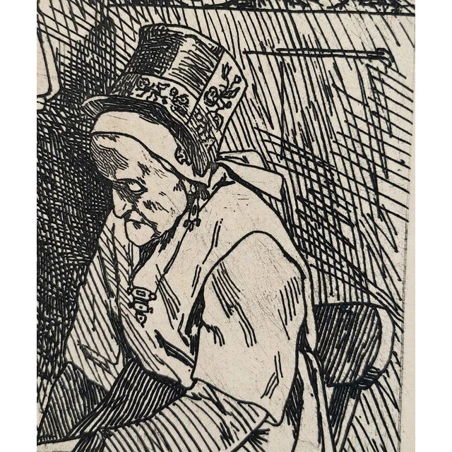 19th Century Félicien Rops, Woman from the Gâtinais, 19th Century, Engraving For Sale - Image 5 of 15