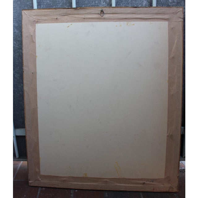 Outstanding Monumental Painting.This piece is very large measuring depicting a Blue Picasso Esque Cubist Female It is oil...