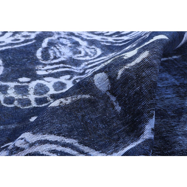 Vintage Sugar Skull Overdyed Rug, 08'01 X 11'06 For Sale In Dallas - Image 6 of 10