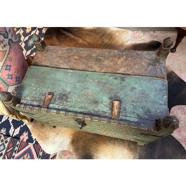 19th Century Nomadic Afghani Wedding Chest- Heavily Carved For Sale - Image 16 of 17