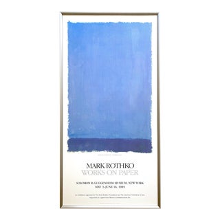 Mark Rothko Foundation Vintage 1985 Abstract Expressionist Lithograph Print Framed Exhibition Poster " Untitled " 1969 For Sale