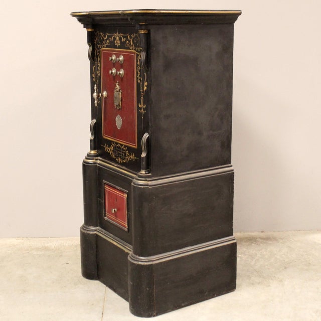 Metal Safe in Wood and Iron For Sale - Image 7 of 18
