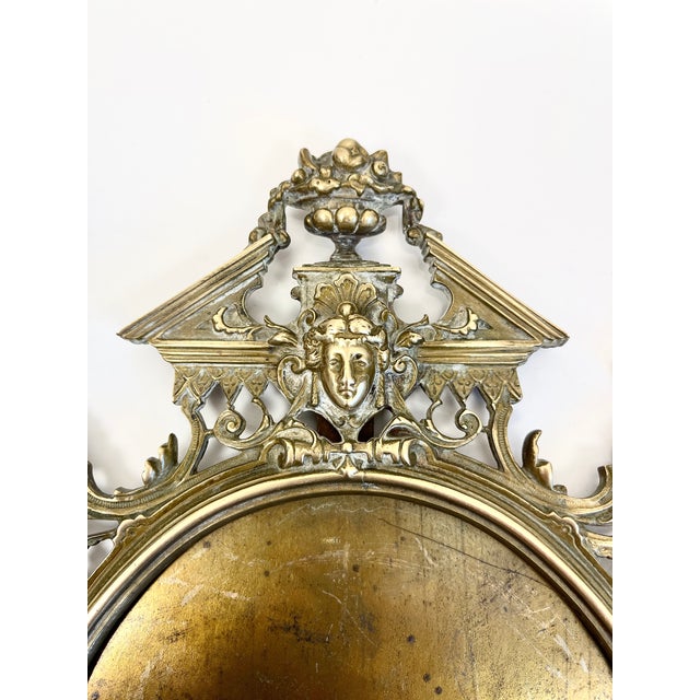 Antique Brass Standing Picture Frame For Sale - Image 12 of 13