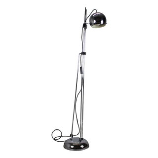Italian Space Age Adjustable Chrome Floor Lamp, 1960s For Sale