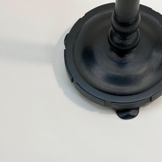 Victorian Carved Ebonized Oak Torchiere Floor Lamp, England, 1890s For Sale - Image 10 of 11