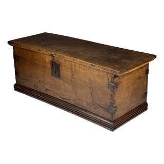 Large Antique Spanish Chest, 1700s For Sale