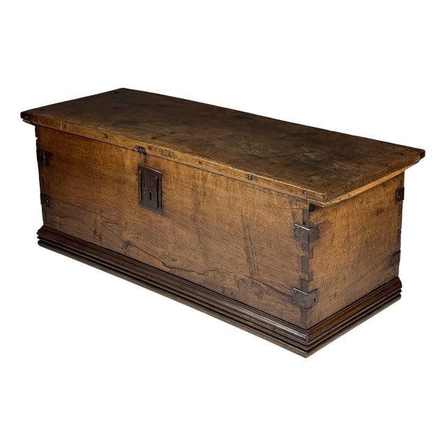 Large Antique Spanish Chest, 1700s For Sale