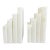 Vintage White Marble Bookends, Stacked Books Design | Italian Alabaster Stone, 1990s Home Office Decor, Minimalist For Sale