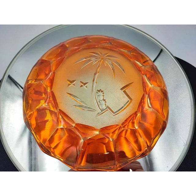 Vintage Iridescent Glass Plate, 1940s For Sale - Image 3 of 7