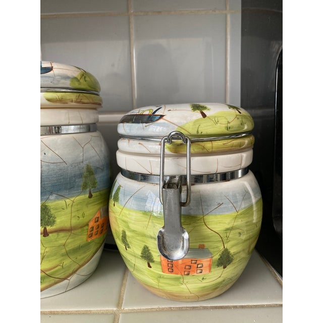 Kitchen Ceramic Storage Canisters - Set of Three For Sale - Image 10 of 14