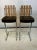 Modern 1970s Modernist Slatted Chrome Swivel Bar Stools - A Pair For Sale - Image 3 of 7