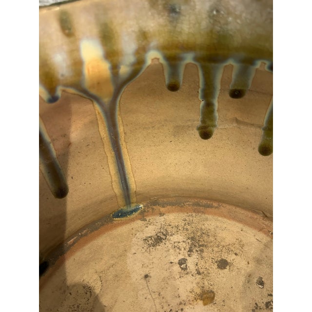 Early 20th Century Arts and Crafts Blended Drip Glazed Center Bowl or Jardiniere Attributed to Weller Pottery For Sale - Image 9 of 11