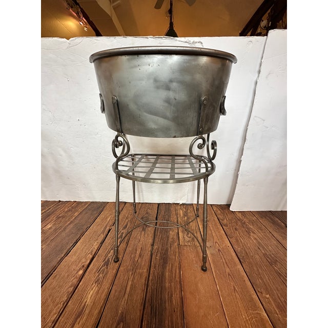 Hand Wrought Steel Italian Dining Armchairs-Set of 5 For Sale - Image 11 of 15