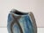 Vintage Handmade Blue Glazed Textured Vase, 1980s For Sale - Image 4 of 5