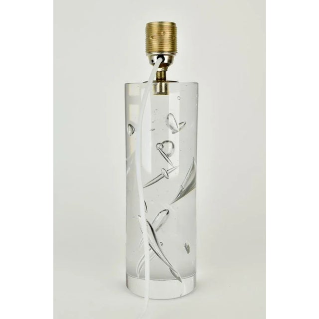 Crystal Table Lamp with Bubbles attributed to Kosta Boda, Sweden For Sale - Image 10 of 12