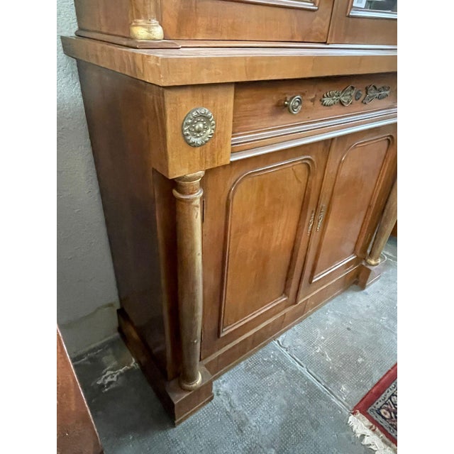 Vintage Empire-Style Display Cabinet in Wood with Bronze Decorations, 1960s For Sale - Image 6 of 17
