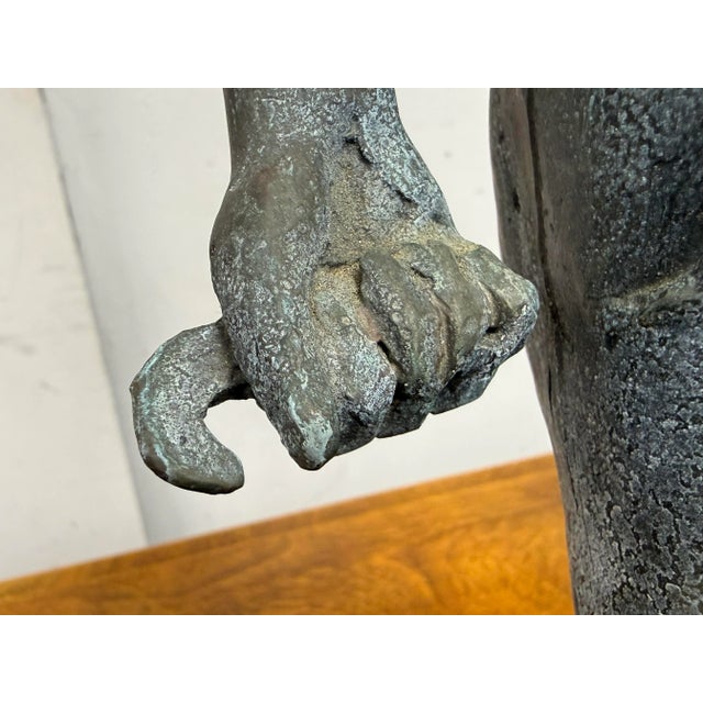 Circa 1990's Franco Vianello Patinated Bronze "Harvest at Jordan" Statues, Pair For Sale - Image 10 of 12