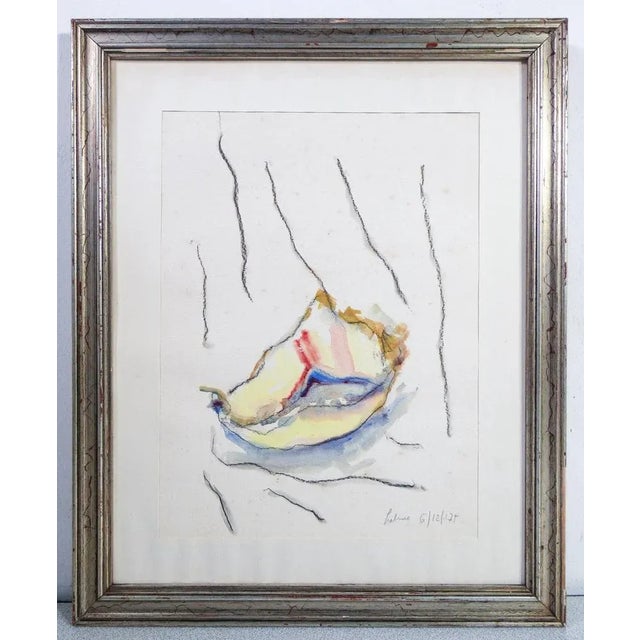 Albino Galvano, Abstract Composition, 1975, Watercolor For Sale - Image 4 of 4