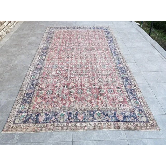 1960s Vintage Anatolian Floral Carpet For Sale - Image 10 of 10