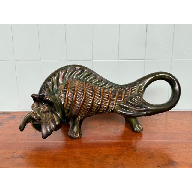 Decorative Sculpture Whale Fish Design in Majolica by Protoryev for Vasylkiv, USSR, 1950s For Sale - Image 11 of 11