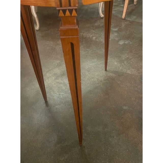19th Century 19th C. Italian Inlaid Walnut Side Table For Sale - Image 5 of 9