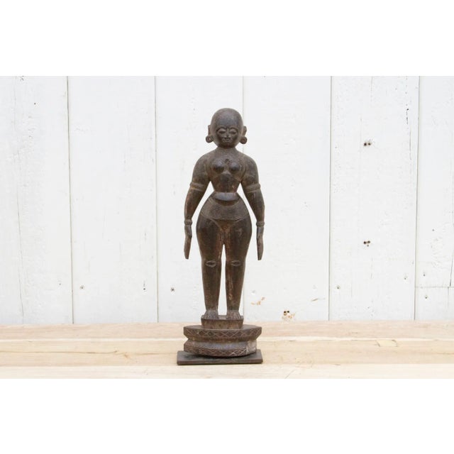 Antique Finely Carved Indian Statue For Sale - Image 13 of 13