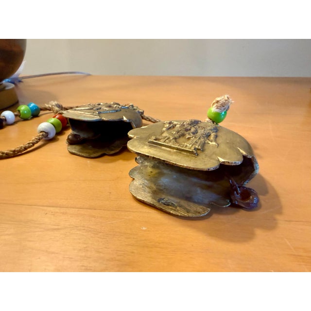 Indian Mid-20th Century Indian Brass Hindu Deity Hanging Bells - Pair For Sale - Image 3 of 10