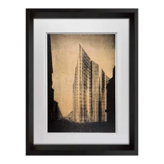 Mies Van Der Rohe Lithograph "Friedrichstrasse Bldg." Limited Edition W/Frame For Sale