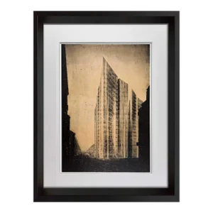 Mies Van Der Rohe Lithograph "Friedrichstrasse Bldg." Limited Edition W/Frame