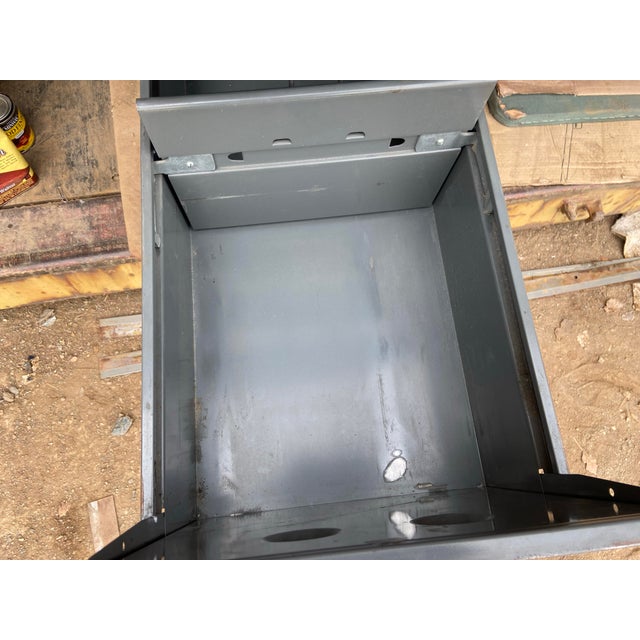 1960s 1960s Vintage Mid Century Modern Metal Tanker Desk For Sale - Image 5 of 12