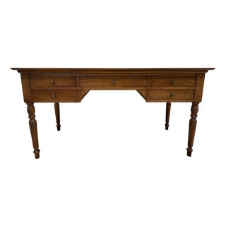 Louis Philippe Style Flat Desk in Cherrywood For Sale