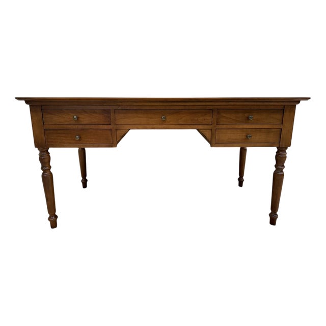 Louis Philippe Style Flat Desk in Cherrywood For Sale