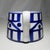 Abstract 1980s Dansk Arabesque Blue Dot White Gravy Boat Porcelain Pitcher For Sale - Image 3 of 6